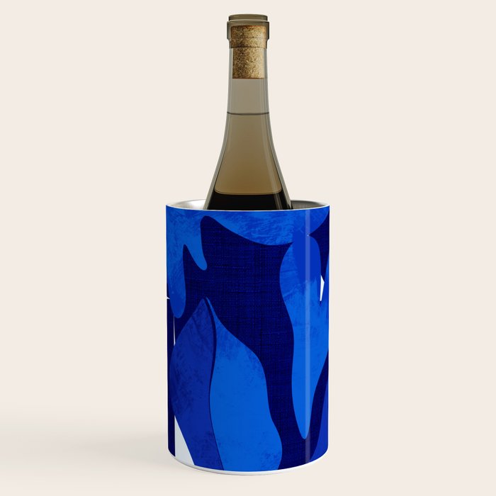 Matisse geometric shapes in blue hues Wine Chiller Gallery Image 1