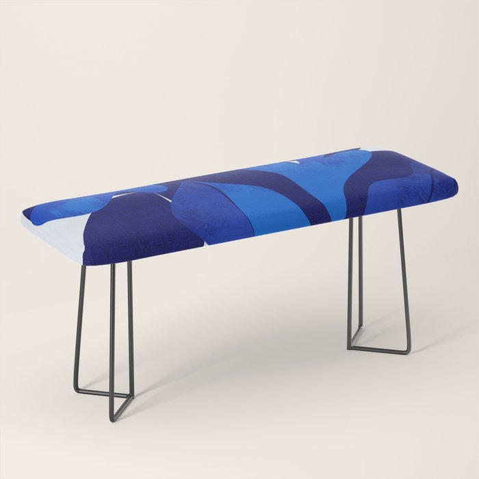 Matisse geometric shapes in blue hues Bench Gallery Image 1