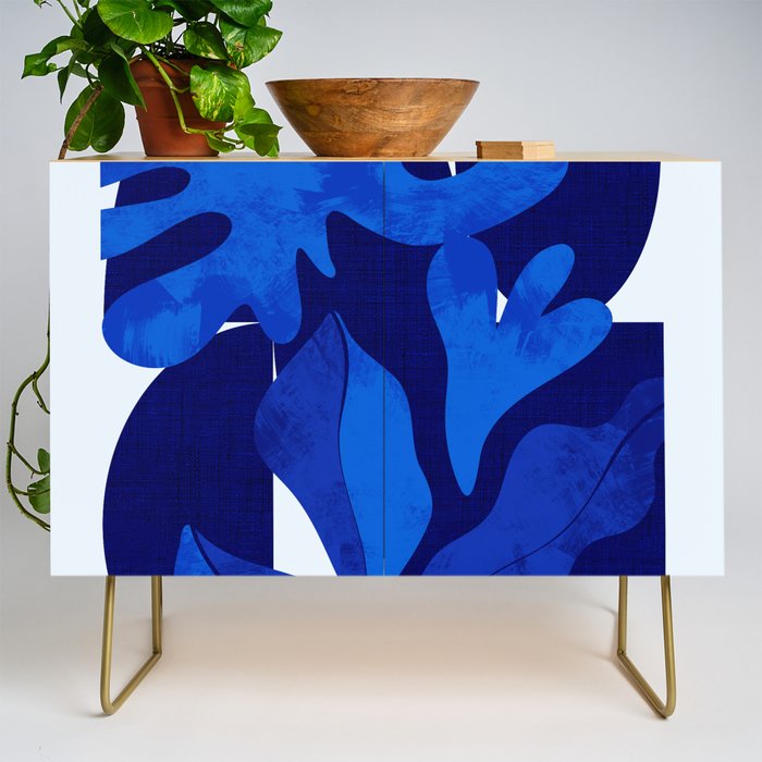 Matisse geometric shapes in blue hues Credenza Gallery Image 1