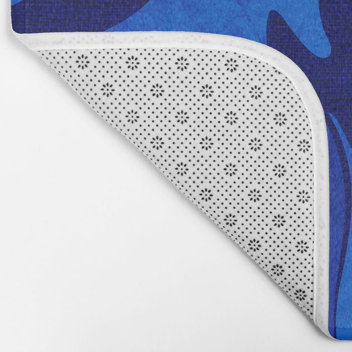 Matisse geometric shapes in blue hues Bath Mat Gallery Image 2