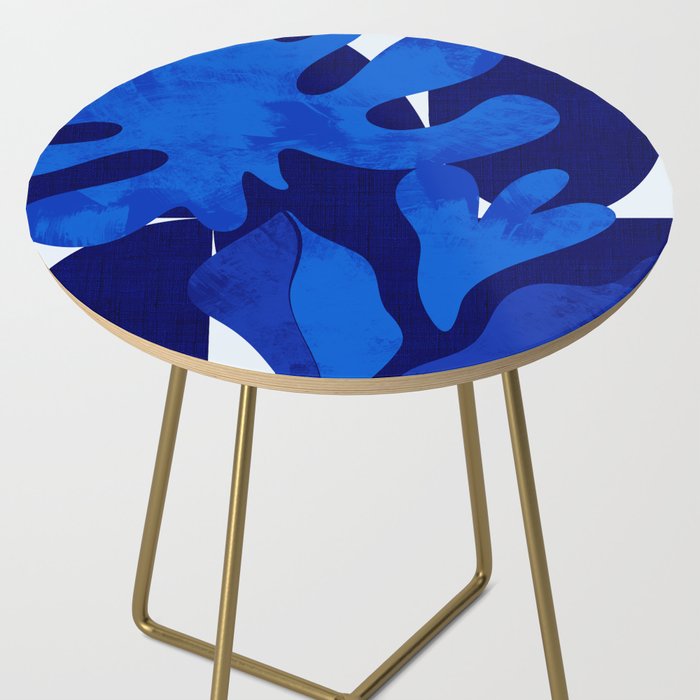 Matisse geometric shapes in blue hues Side Table Gallery Image 2