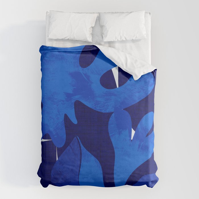 Matisse geometric shapes in blue hues Duvet Cover Gallery Image 6