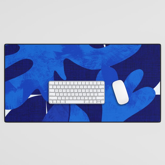 Matisse geometric shapes in blue hues Desk Mat Gallery Image 1