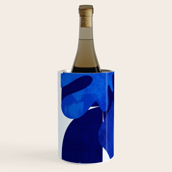 Matisse geometric shapes in blue hues Wine Chiller Gallery Image 2