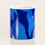 Matisse geometric shapes in blue hues Coffee Mug Gallery Image 4