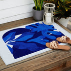 Matisse geometric shapes in blue hues Outdoor Rug Gallery Image 2