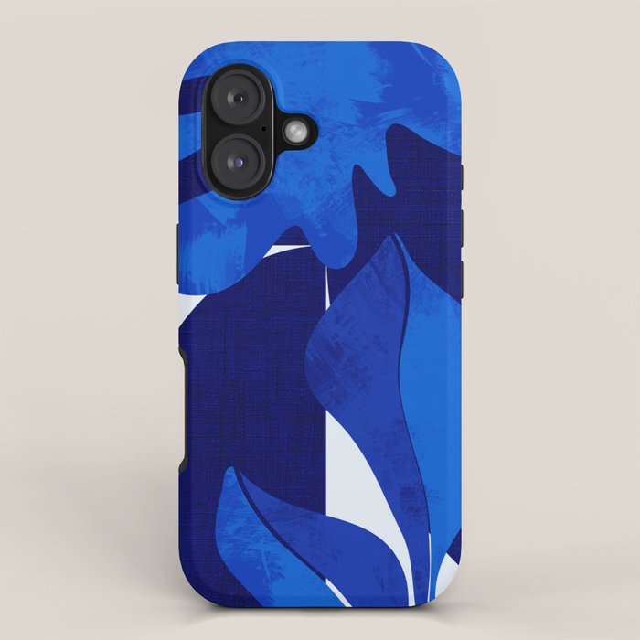 Matisse geometric shapes in blue hues iPhone Case Gallery Image 1