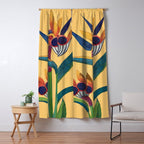 Bird of Paradise in Tropical Bloom Window Curtain Gallery Image 5