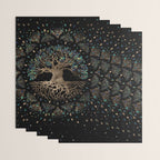Tree of life -Yggdrasil Golden and Marble ornament Wrapping Paper Gallery Image 3