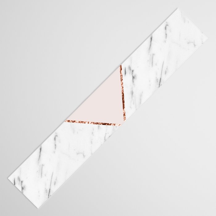 Peony blush geometric marble Table Runner Gallery Image 3