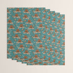 Quirky Western Cowboys on Seahorses Roping Sharks Wrapping Paper Gallery Image 3
