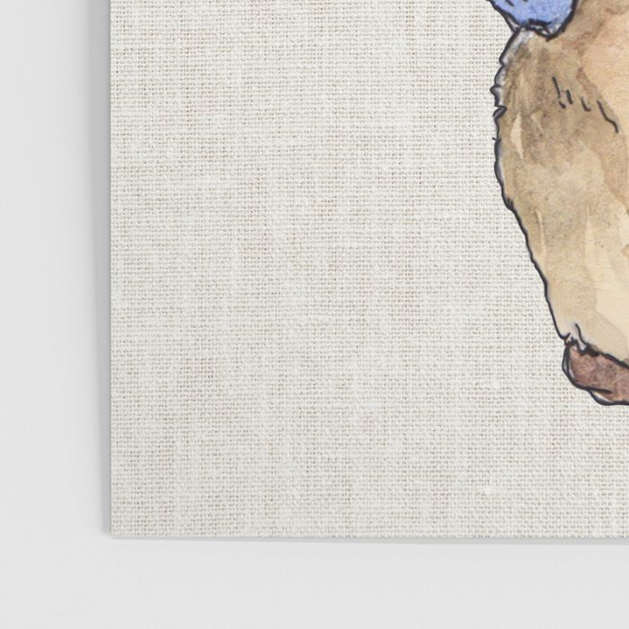 Peter the rabbit beige linen textured background Poster Gallery Image 3