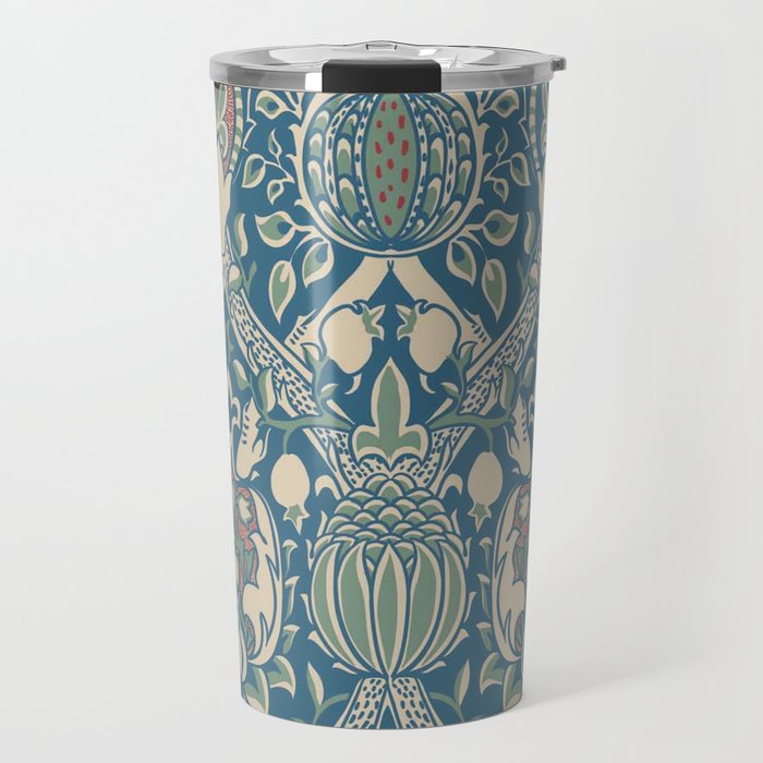William Morris Vintage Granada Blue & Green Travel Mug Gallery Image 1