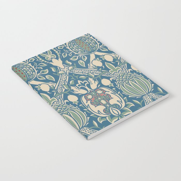 William Morris Vintage Granada Blue & Green Notebook Gallery Image 2