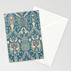 William Morris Vintage Granada Blue & Green Stationery Card Gallery Image 2