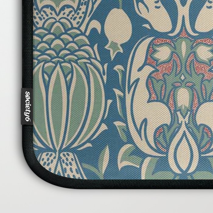 William Morris Vintage Granada Blue & Green Laptop Sleeve Gallery Image 3