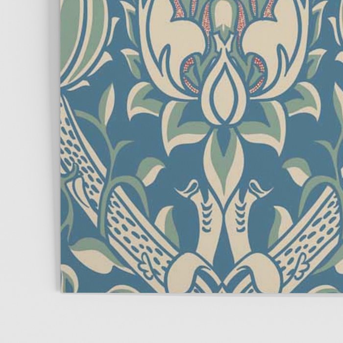 William Morris Vintage Granada Blue & Green Poster Gallery Image 3