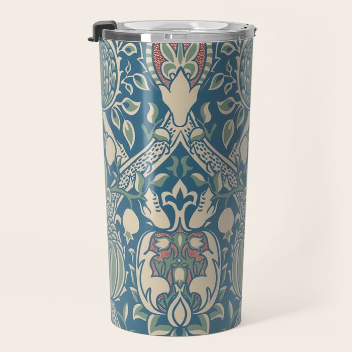 William Morris Vintage Granada Blue & Green Travel Mug Gallery Image 3