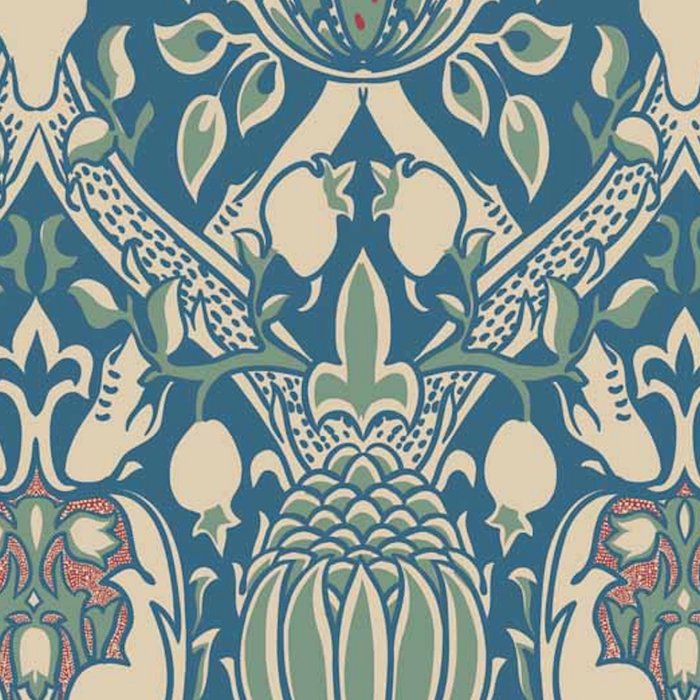 William Morris Vintage Granada Blue & Green Coffee Mug Gallery Image 2