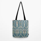 William Morris Vintage Granada Blue & Green Tote Bag Gallery Image 2