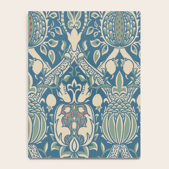 William Morris Vintage Granada Blue & Green Notebook Gallery Image 4
