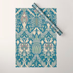 William Morris Vintage Granada Blue & Green Wrapping Paper Gallery Image 1