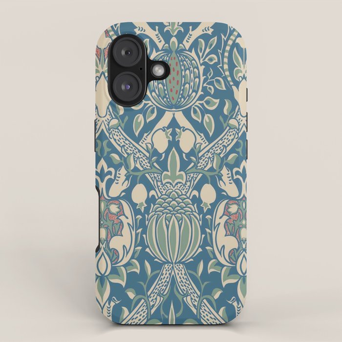 William Morris Vintage Granada Blue & Green iPhone Case Gallery Image 1