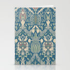 William Morris Vintage Granada Blue & Green Stationery Card Gallery Image 2