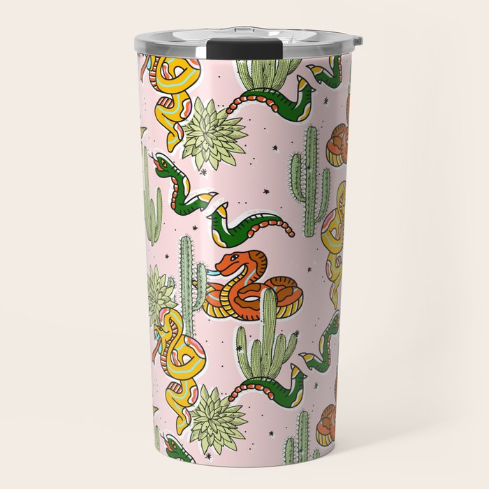 Join Or Die #illustration #wildlife #pattern Travel Mug Gallery Image 1