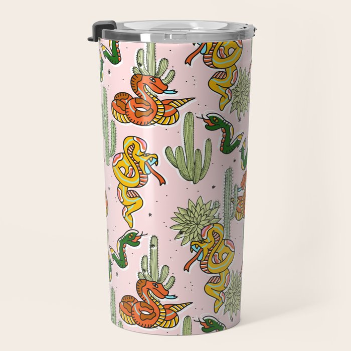 Join Or Die #illustration #wildlife #pattern Travel Mug Gallery Image 3