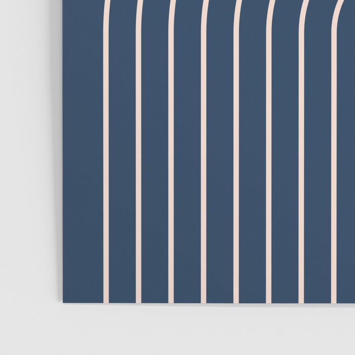 Geometric Lines in Navy and Orange (Rainbow and Moon Phases Abstract) Poster Gallery Image 3