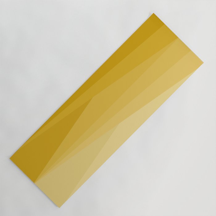 Geometric Triangles VIII Golden Yellow Yoga Mat Gallery Image 1
