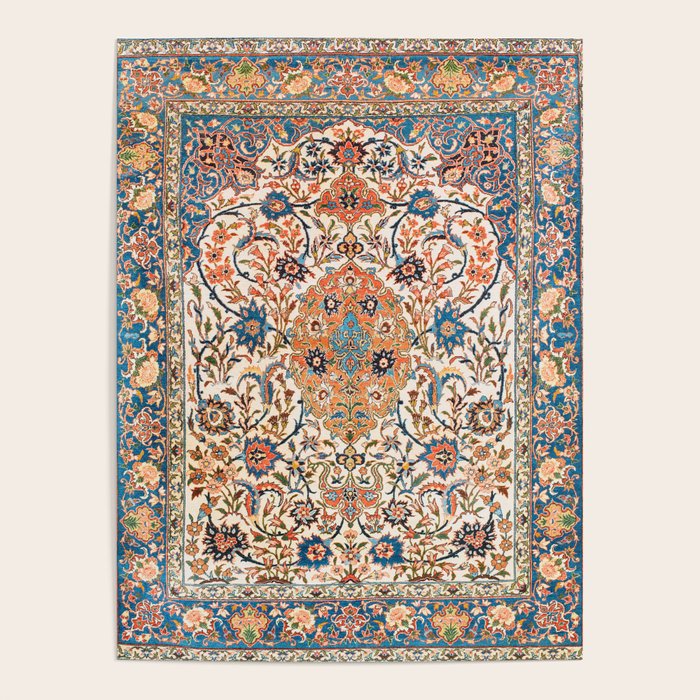 Isfahan Antique Central Persian Carpet Print Poster Gallery Image 1