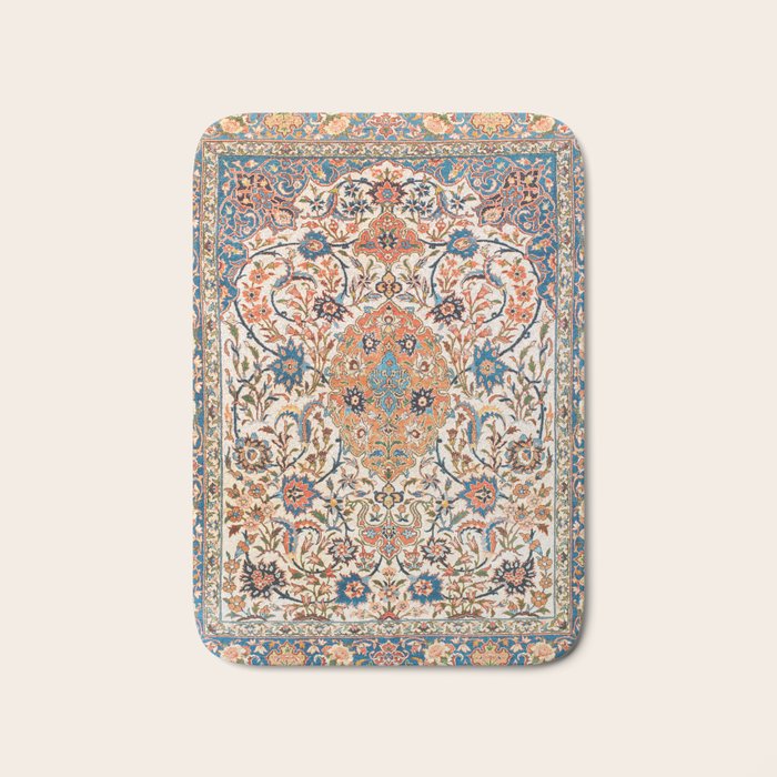 Isfahan Antique Central Persian Carpet Print Bath Mat Gallery Image 1