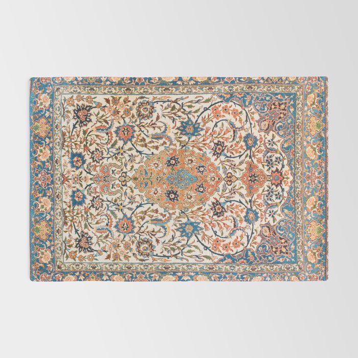 Isfahan Antique Central Persian Carpet Print Rug Gallery Image 2