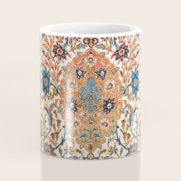 Isfahan Antique Central Persian Carpet Print Coffee Mug Gallery Image 4