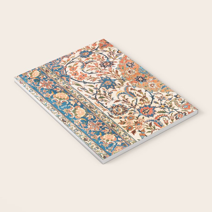 Isfahan Antique Central Persian Carpet Print Notebook Gallery Image 3