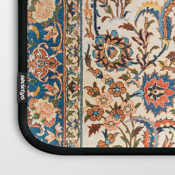 Isfahan Antique Central Persian Carpet Print Laptop Sleeve Gallery Image 3
