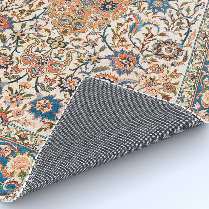 Isfahan Antique Central Persian Carpet Print Rug Gallery Image 4