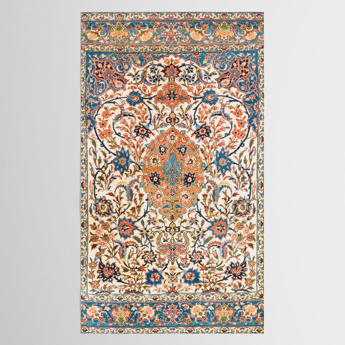 Isfahan Antique Central Persian Carpet Print Tablecloth Gallery Image 2