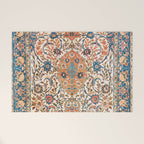 Isfahan Antique Central Persian Carpet Print Welcome Mat Gallery Image 1