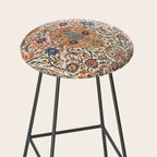 Isfahan Antique Central Persian Carpet Print Stool Gallery Image 2