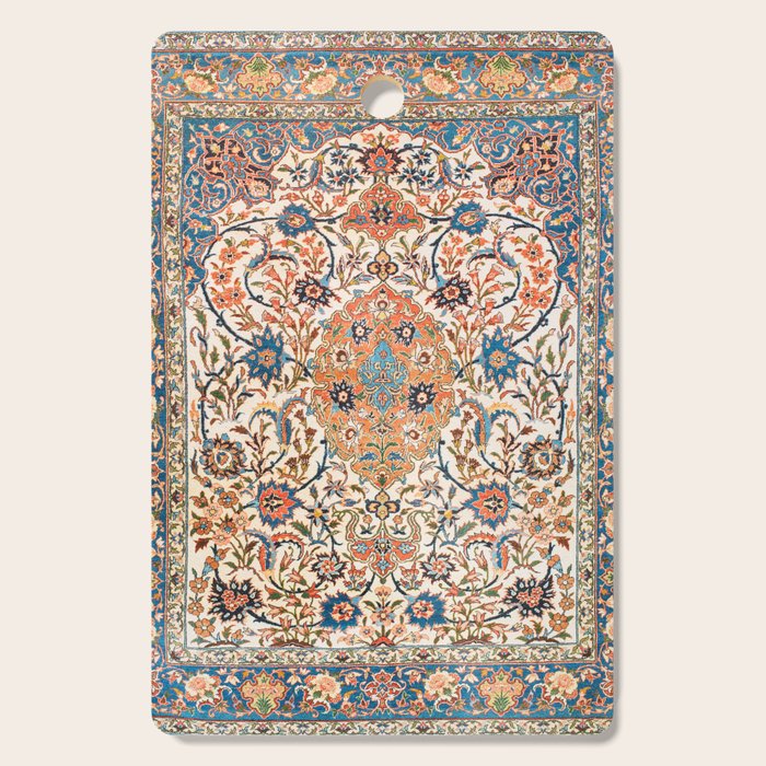 Isfahan Antique Central Persian Carpet Print Cutting Board Gallery Image 1