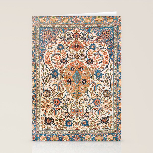 Isfahan Antique Central Persian Carpet Print Stationery Card Gallery Image 2