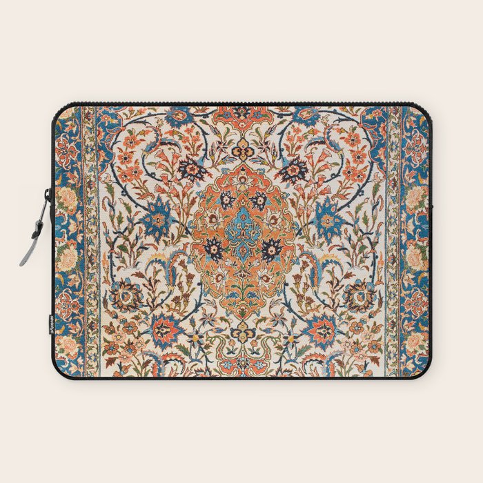 Isfahan Antique Central Persian Carpet Print Laptop Sleeve Gallery Image 1