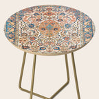 Isfahan Antique Central Persian Carpet Print Side Table Gallery Image 2