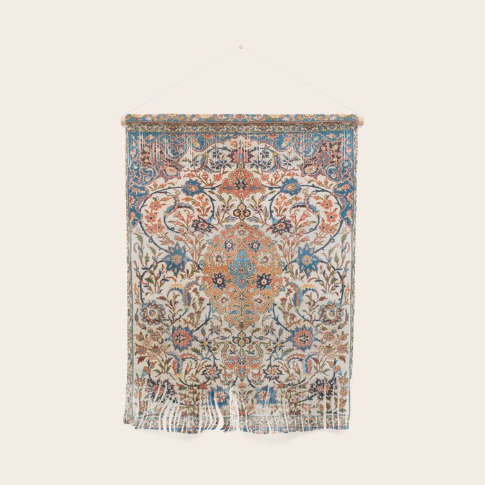 Isfahan Antique Central Persian Carpet Print Wall Hanging Gallery Image 1