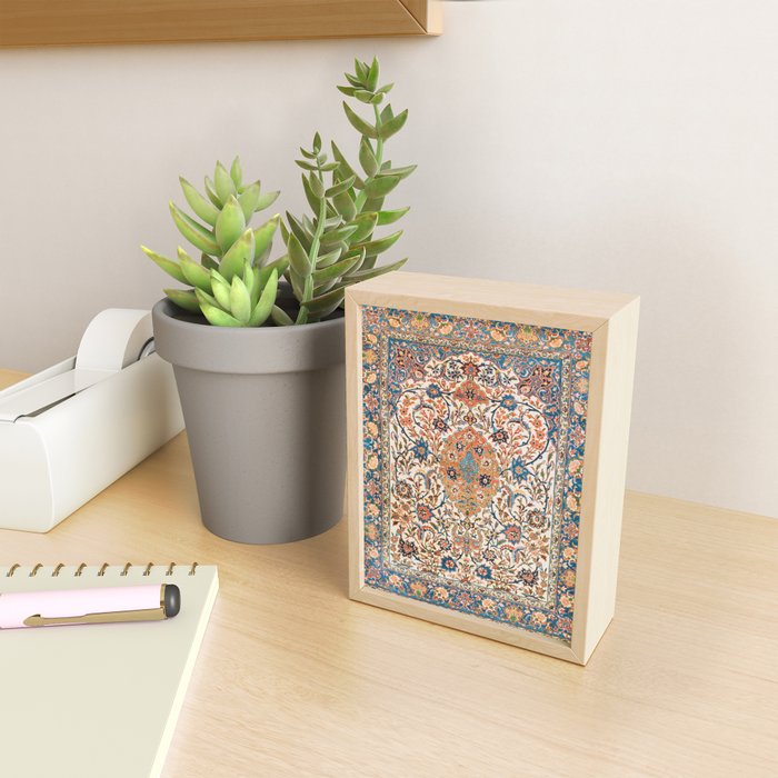 Isfahan Antique Central Persian Carpet Print Mini Art Print Gallery Image 2