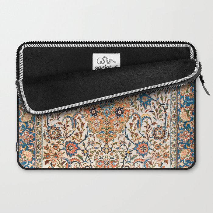 Isfahan Antique Central Persian Carpet Print Laptop Sleeve Gallery Image 2