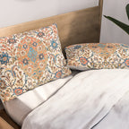 Isfahan Antique Central Persian Carpet Print Pillow Sham Gallery Image 2